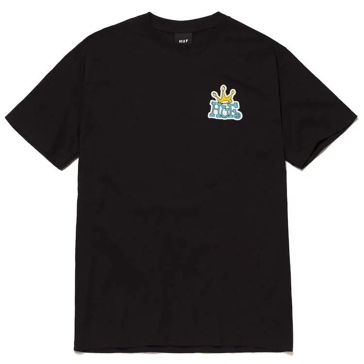 HUF Crown Logo S/S T-Shirt Black
