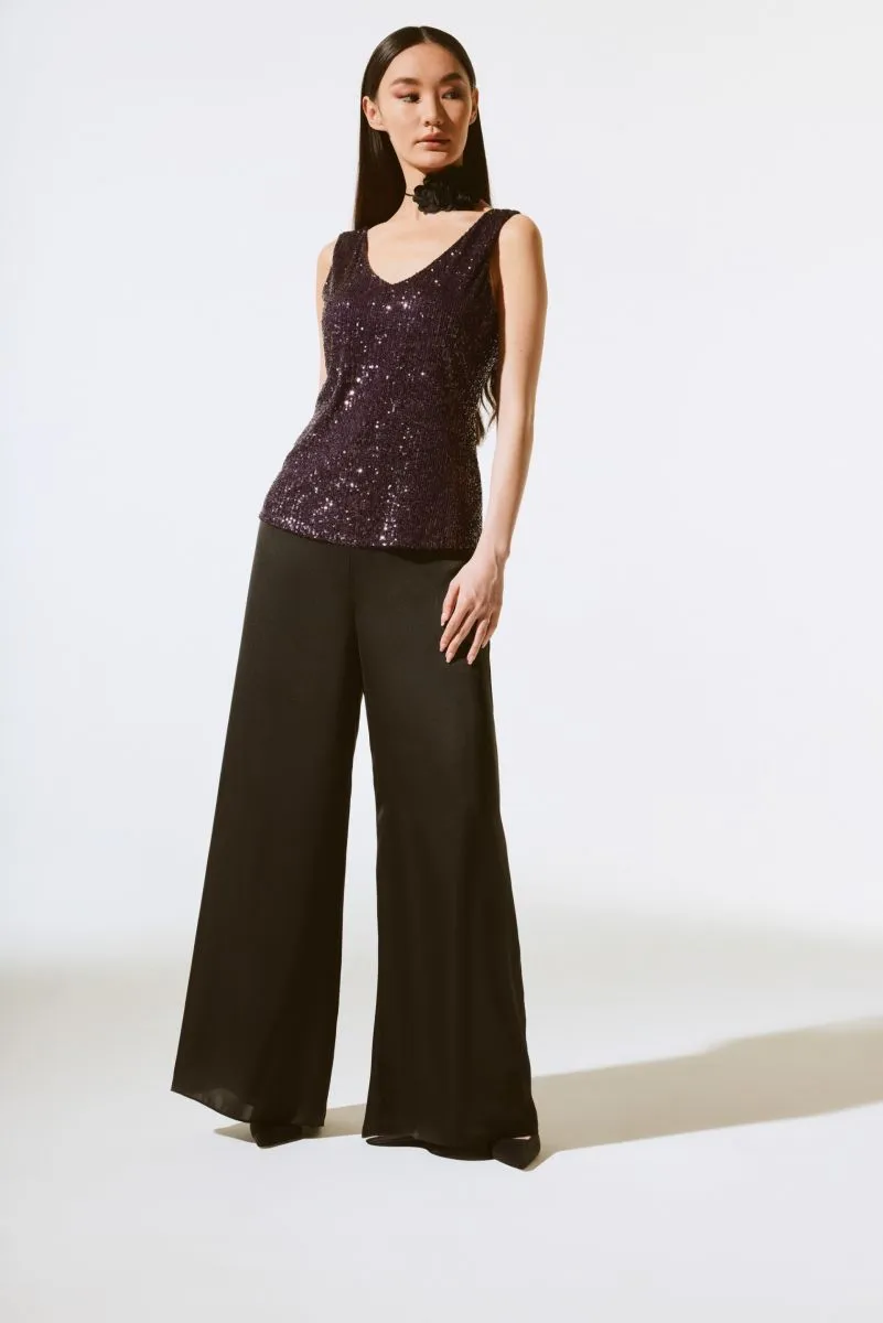 Joseph Ribkoff Sequined V-Neck Tank Top 243789