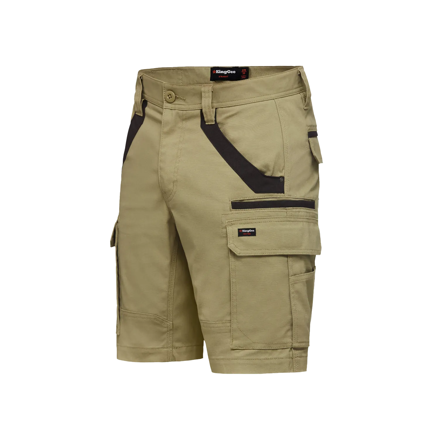 KingGee Men's Tradies Utility Cargo Shorts - Khaki
