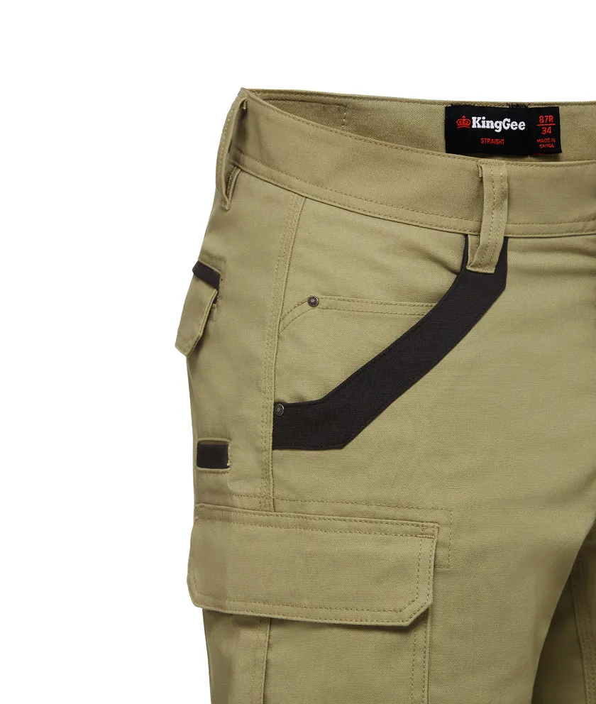 KingGee Men's Tradies Utility Cargo Shorts - Khaki