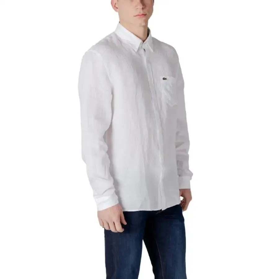 Lacoste Men's White Linen Shirt