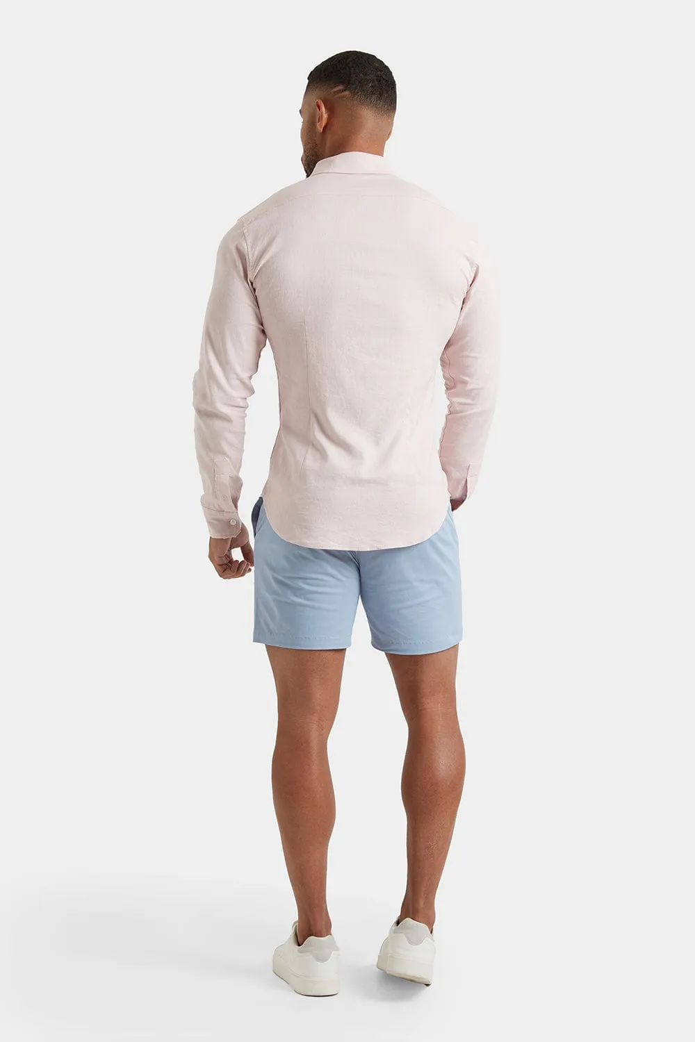 Linen Blend Shirt in Pink