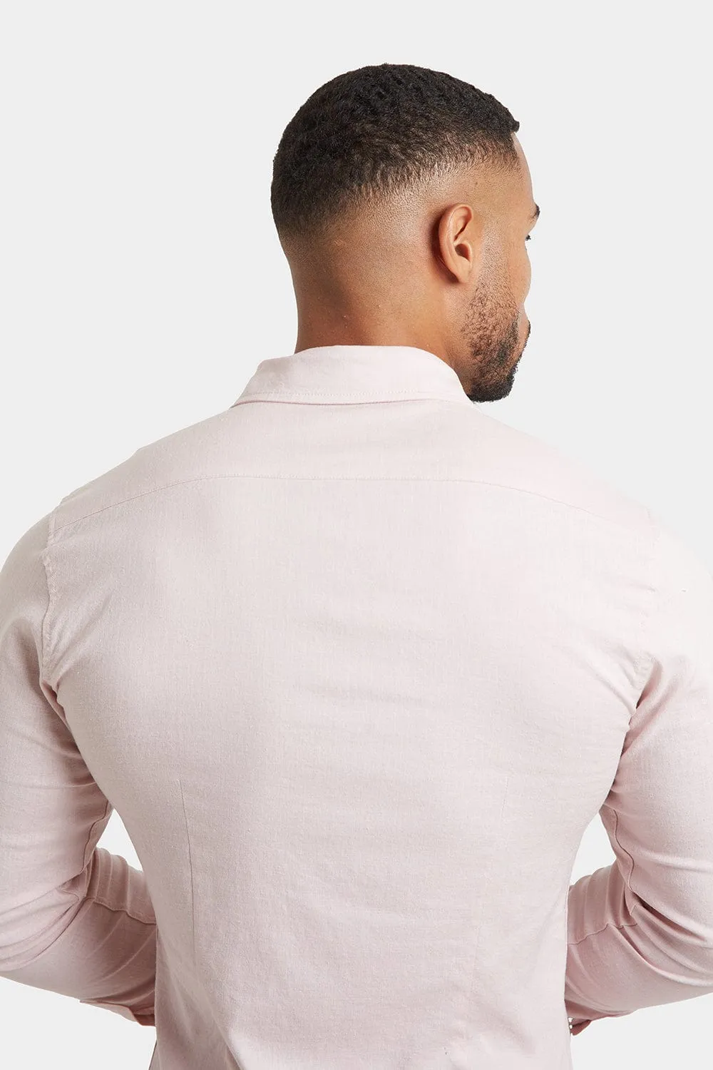 Linen Blend Shirt in Pink