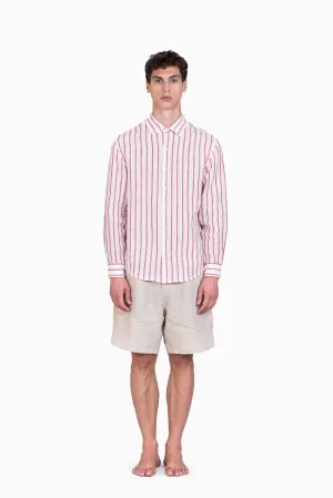 Linen Colin Shirt-Rene Red