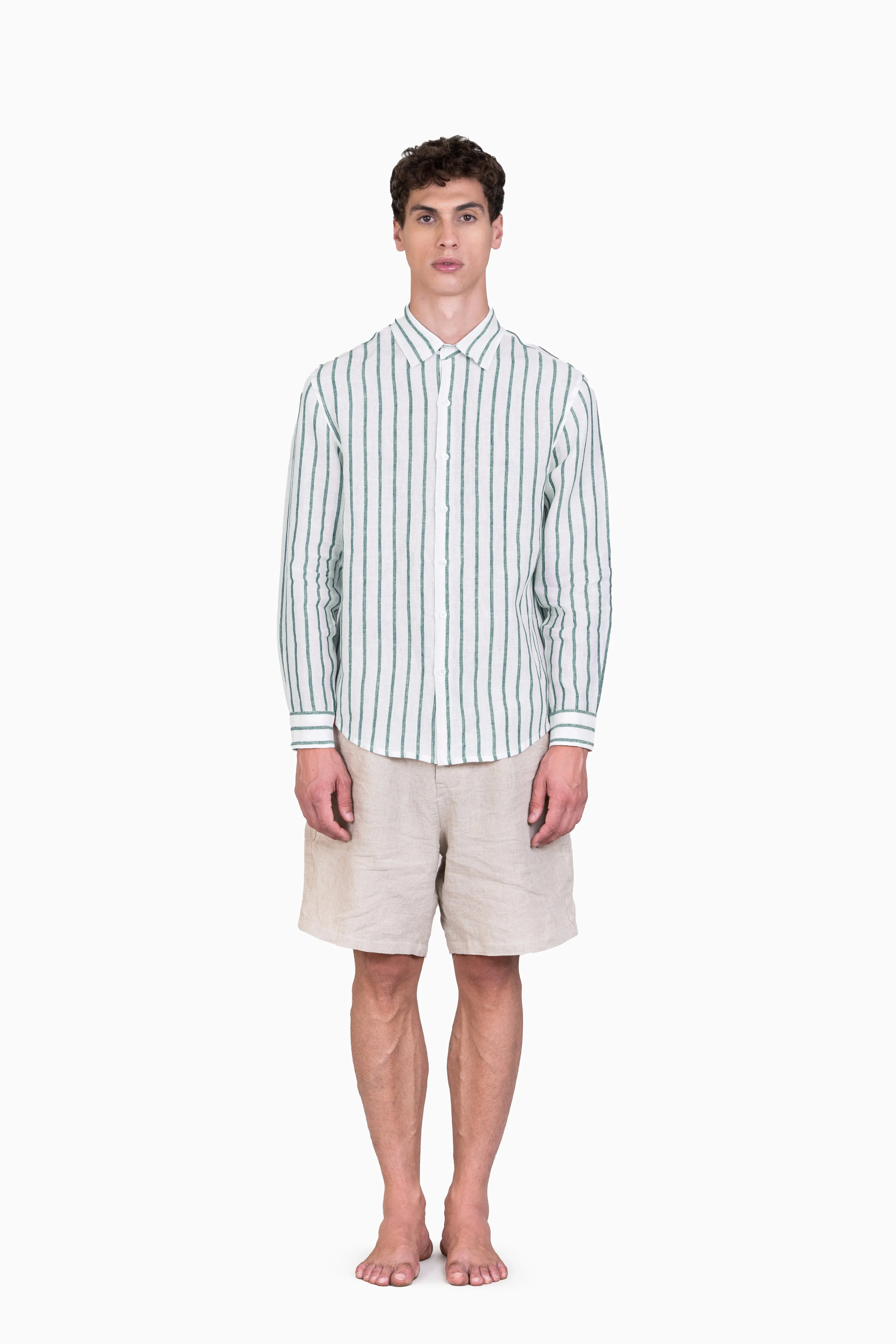 Linen Colin Shirt-Rene Red
