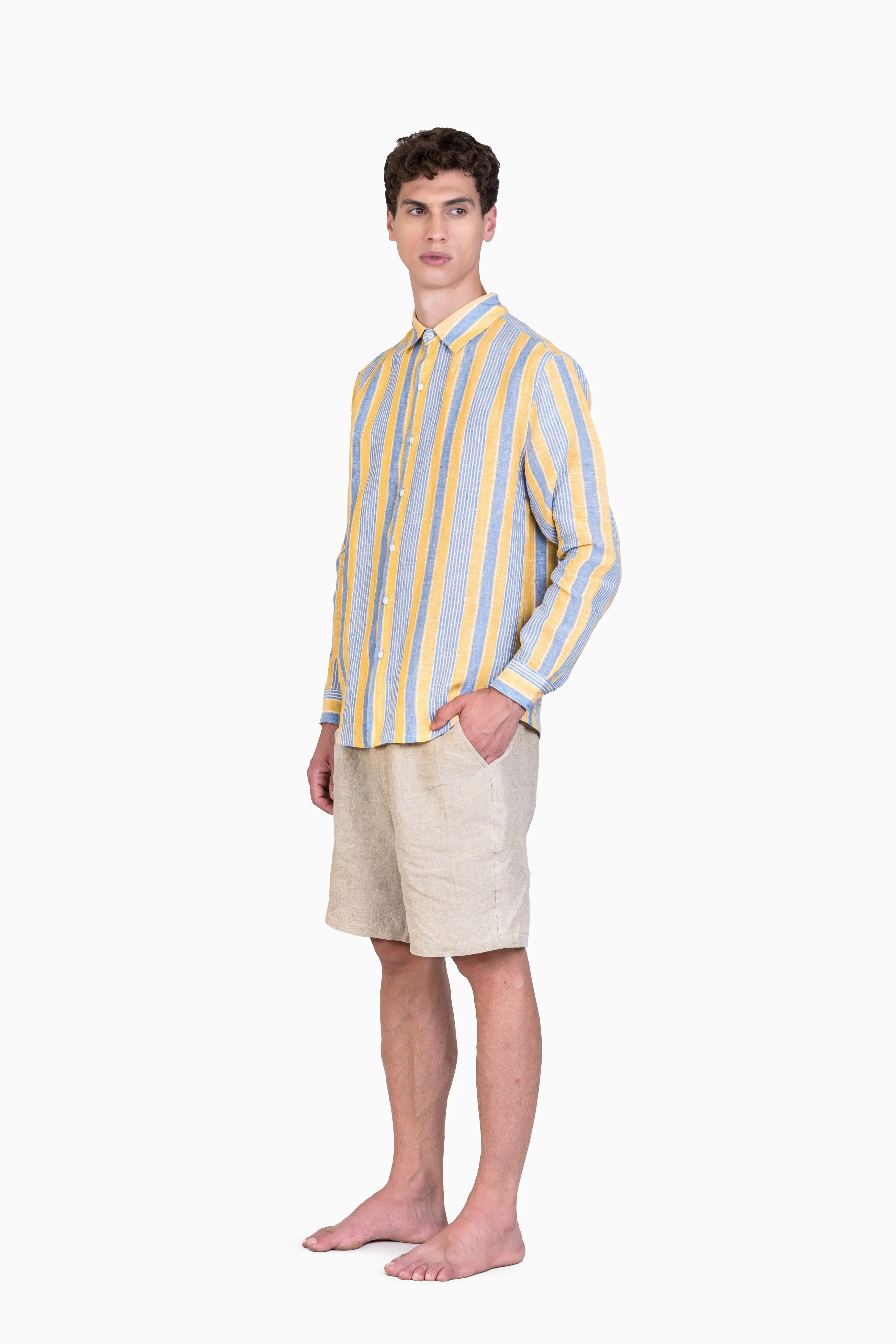 Linen Daryl Shirt-Vern Yellow