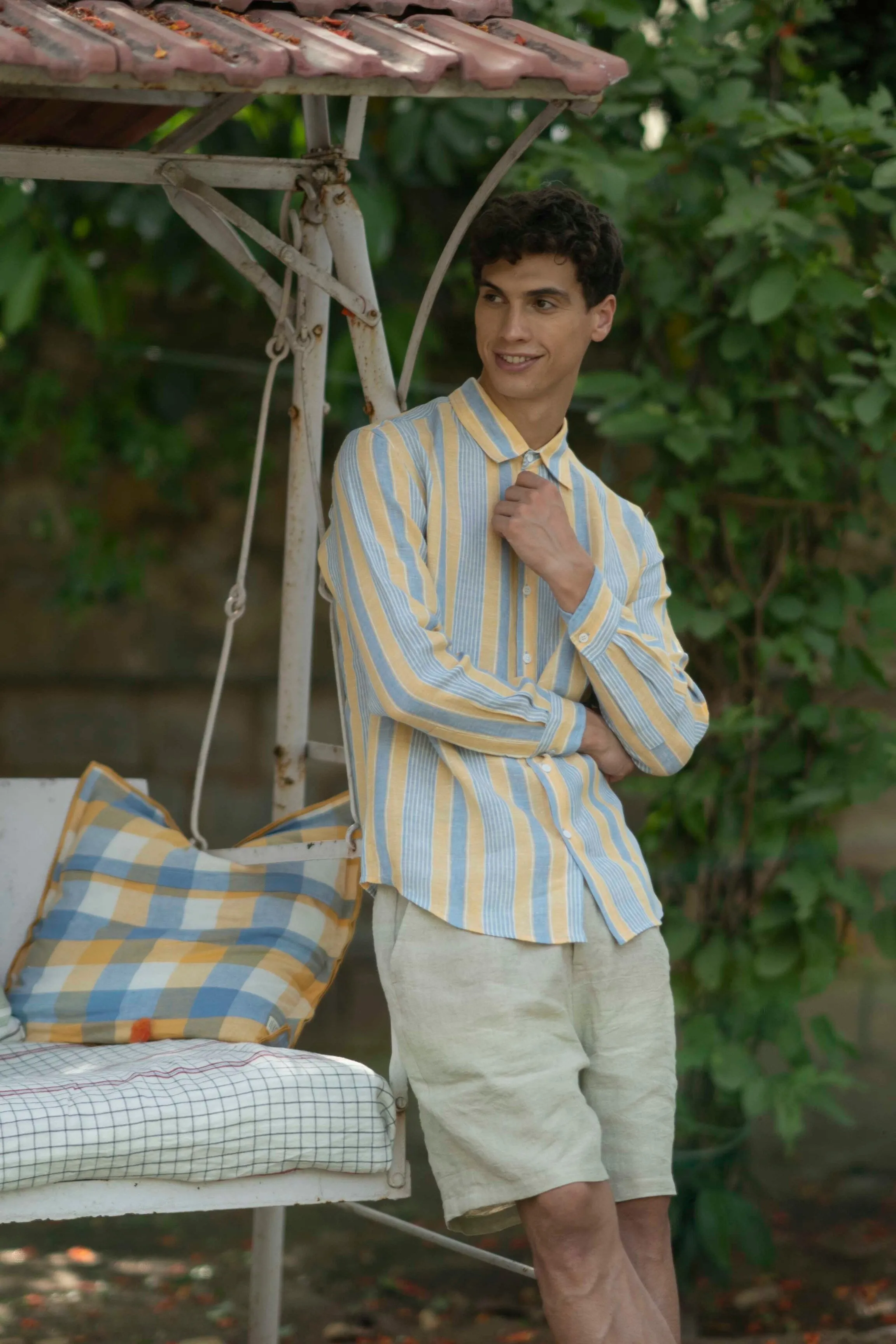 Linen Daryl Shirt-Vern Yellow