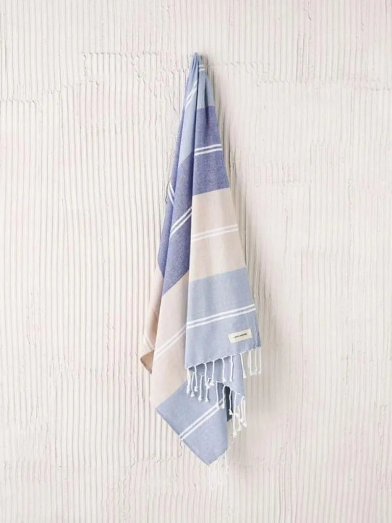 Linen House Hammam Towel 100x180 Freshwater/Blue
