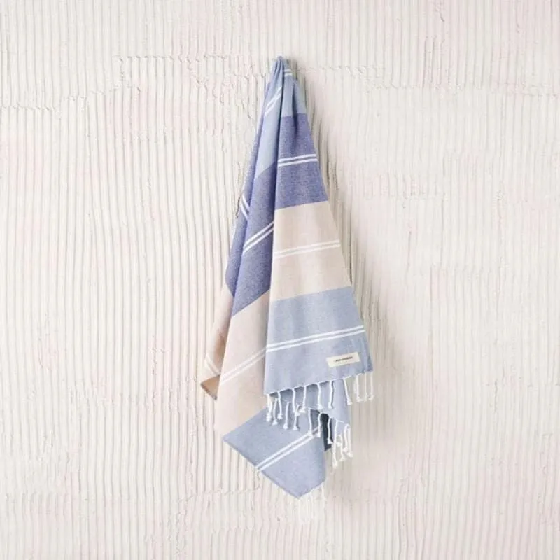 Linen House Hammam Towel 100x180 Freshwater/Blue