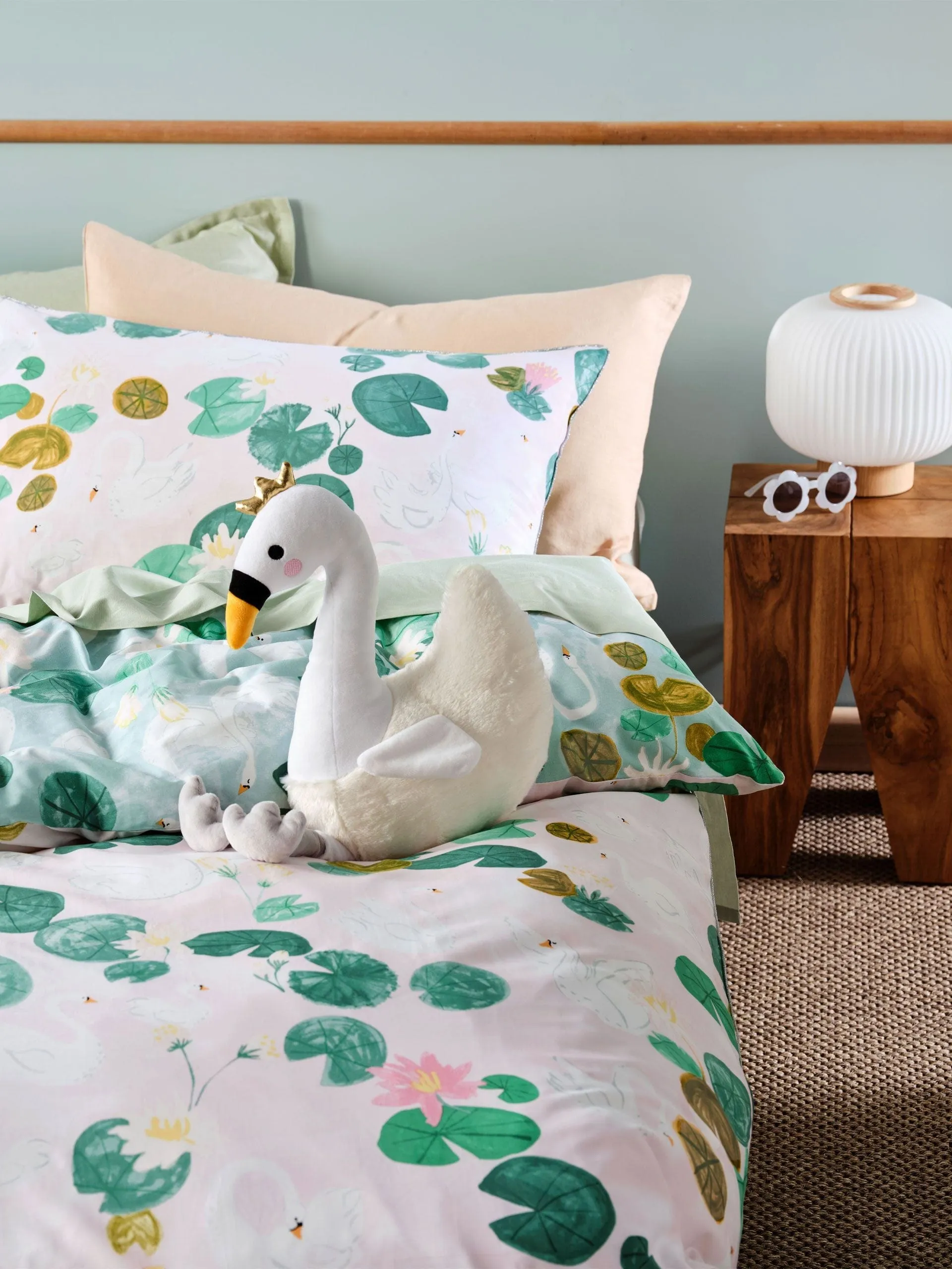 Linen House Swanning Around Teal Duvet Cover Set