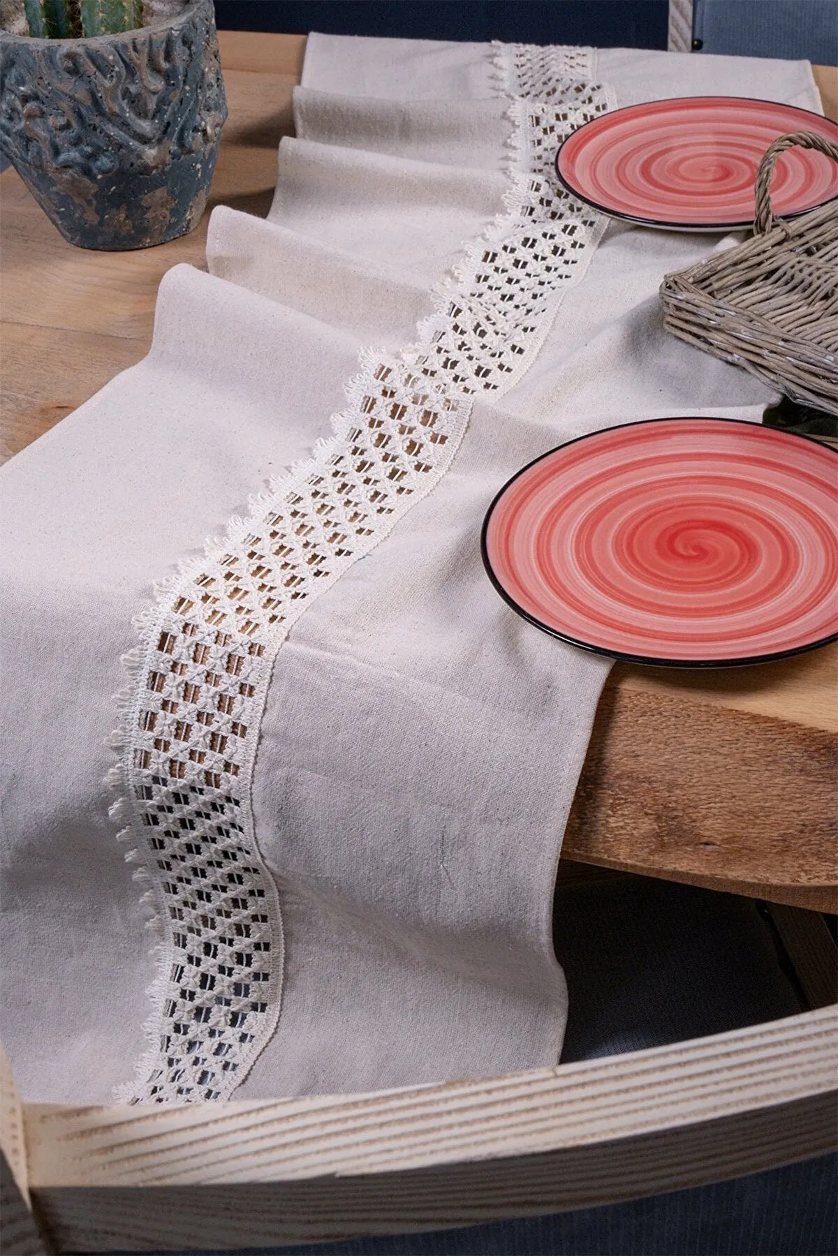 Linen Table Runner - Trimmed