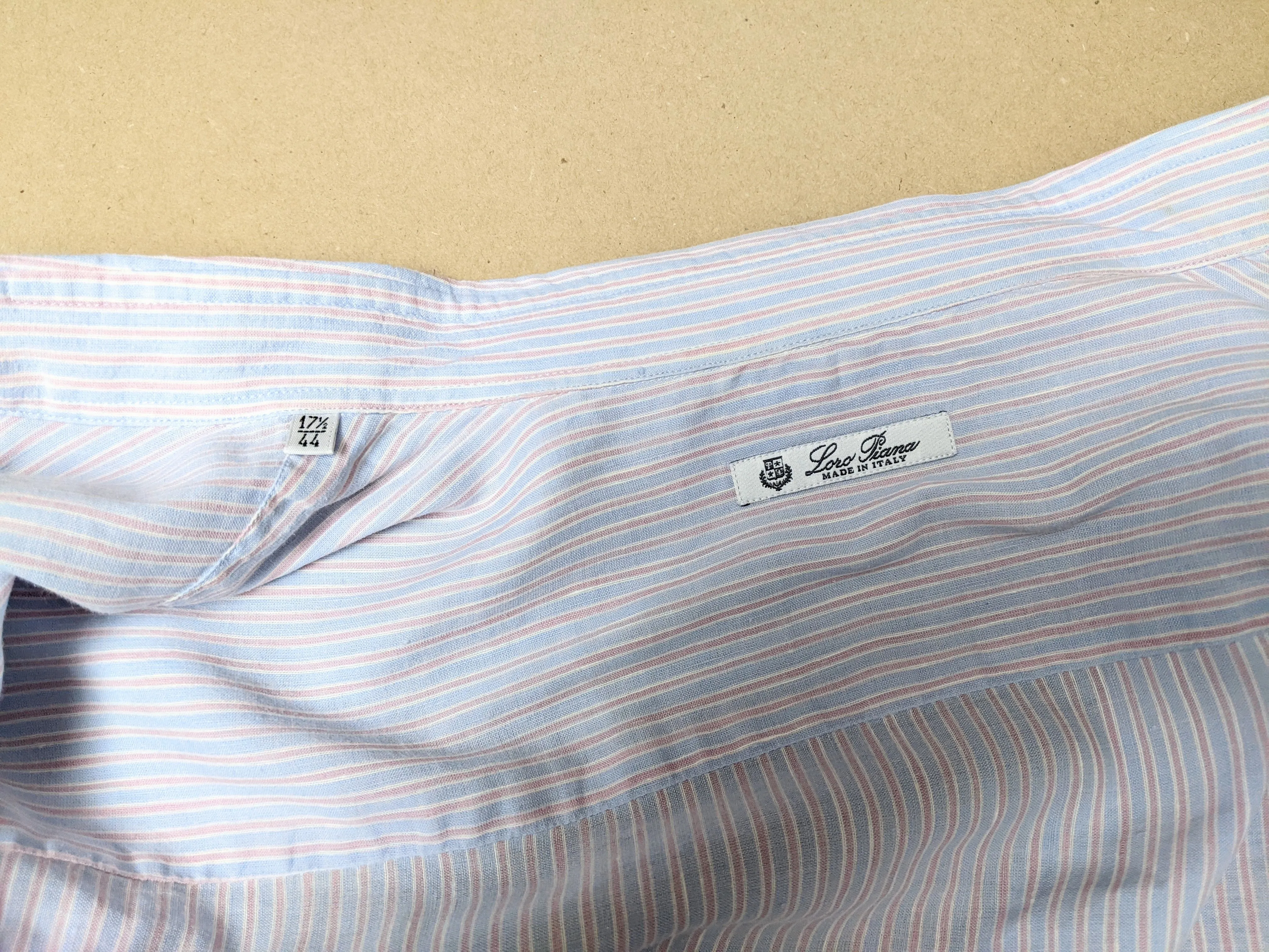 LORO PIANA Lined Men's Long Sleeves Shirt, Sz44