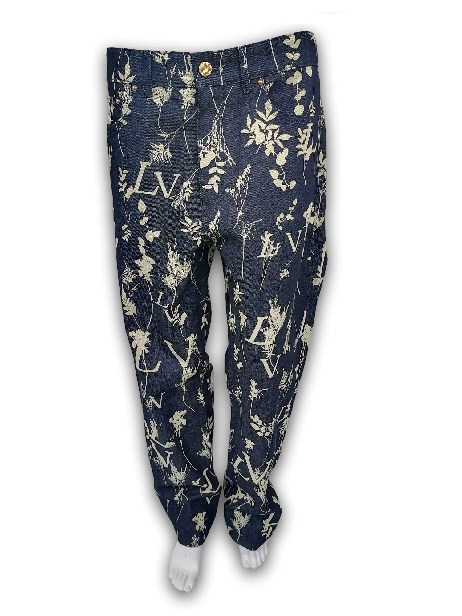 LV Leaf Regular Denim Pants