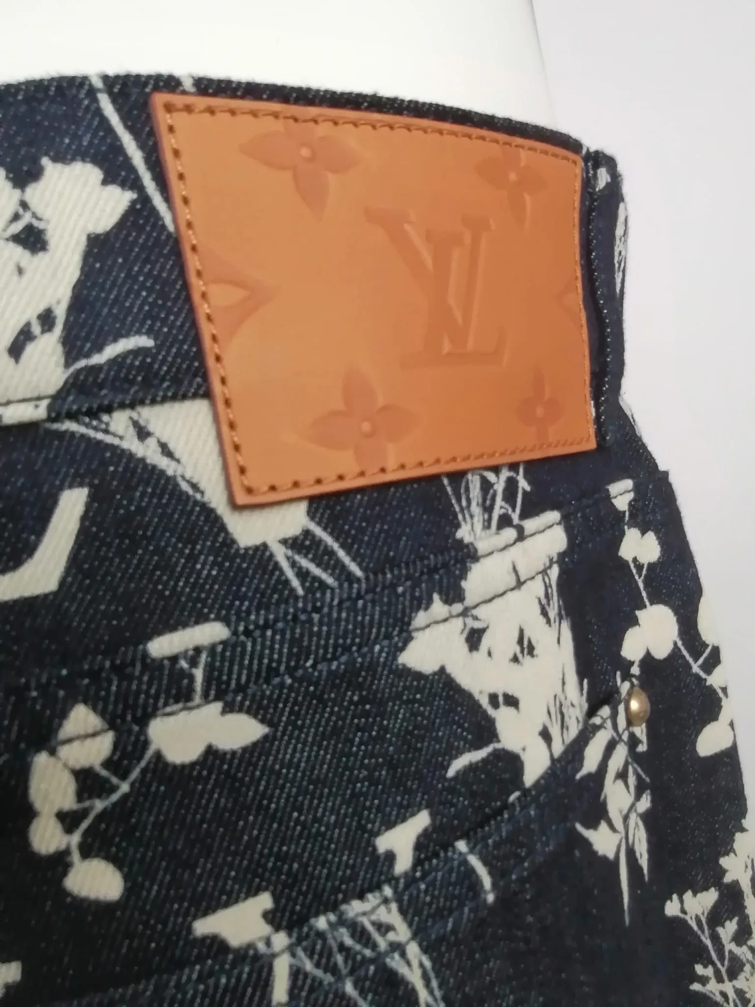 LV Leaf Regular Denim Pants