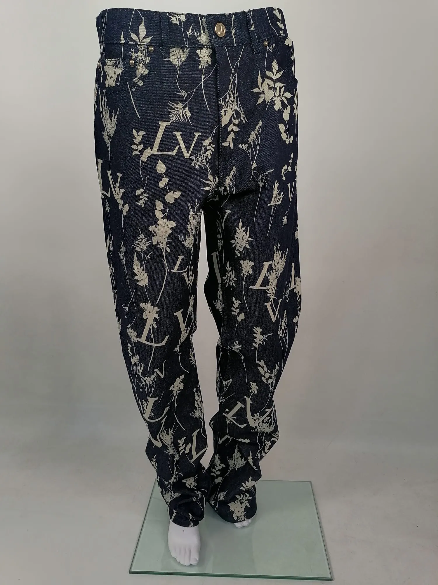LV Leaf Regular Denim Pants