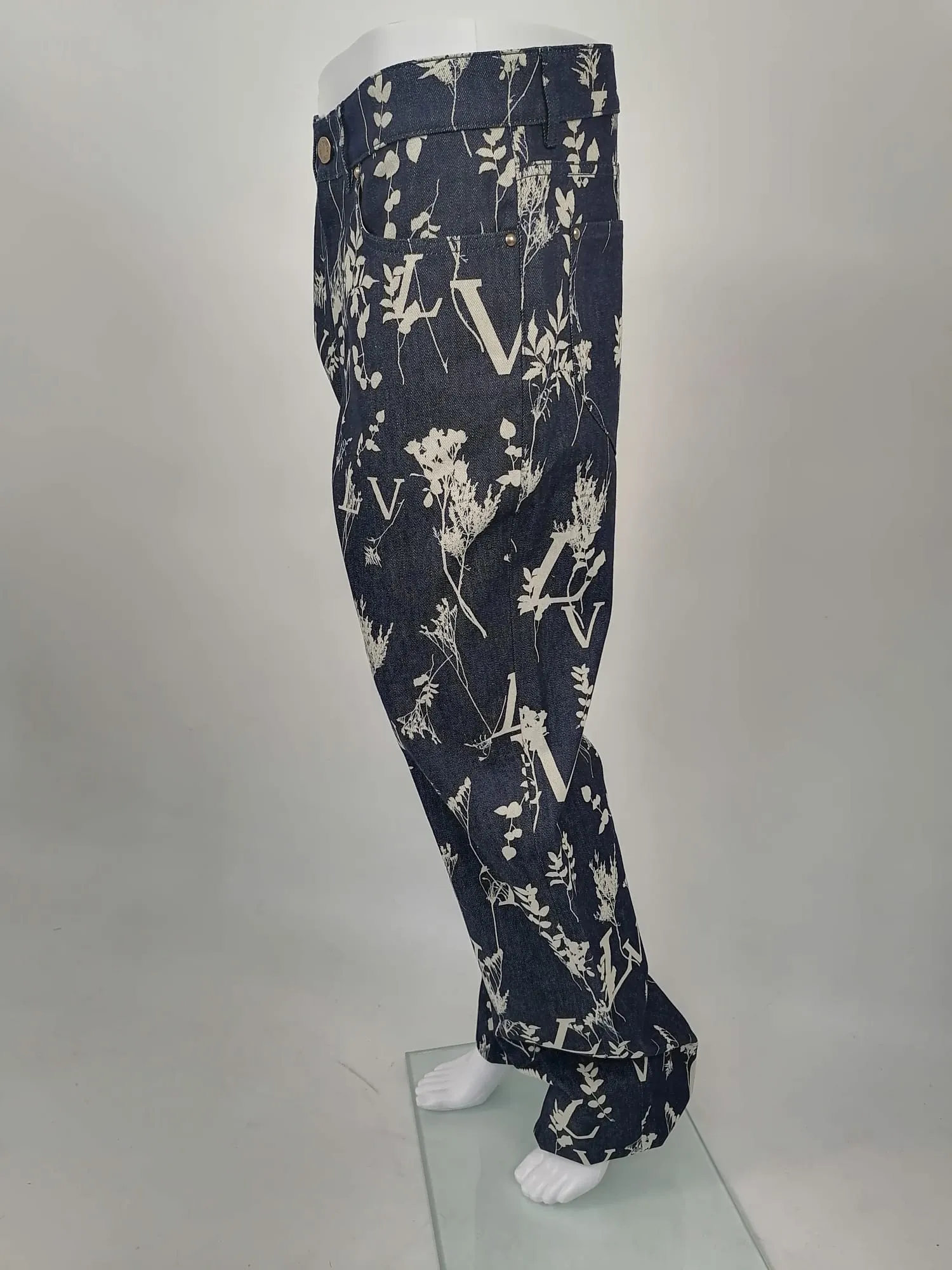 LV Leaf Regular Denim Pants