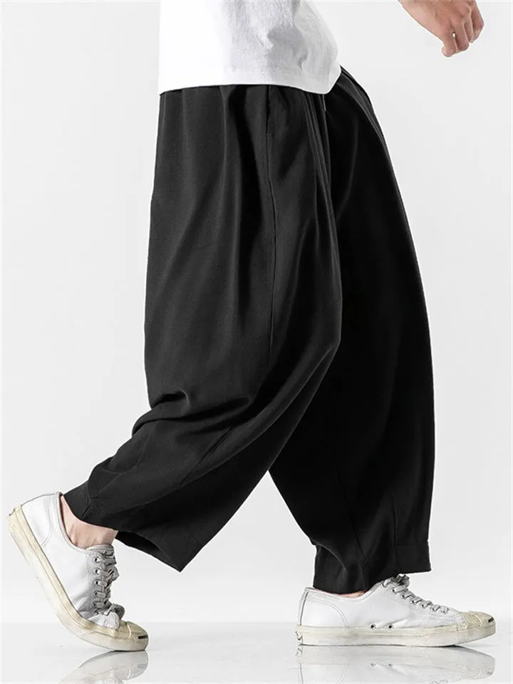 Men's Baggy Drawstring Lantern Pants