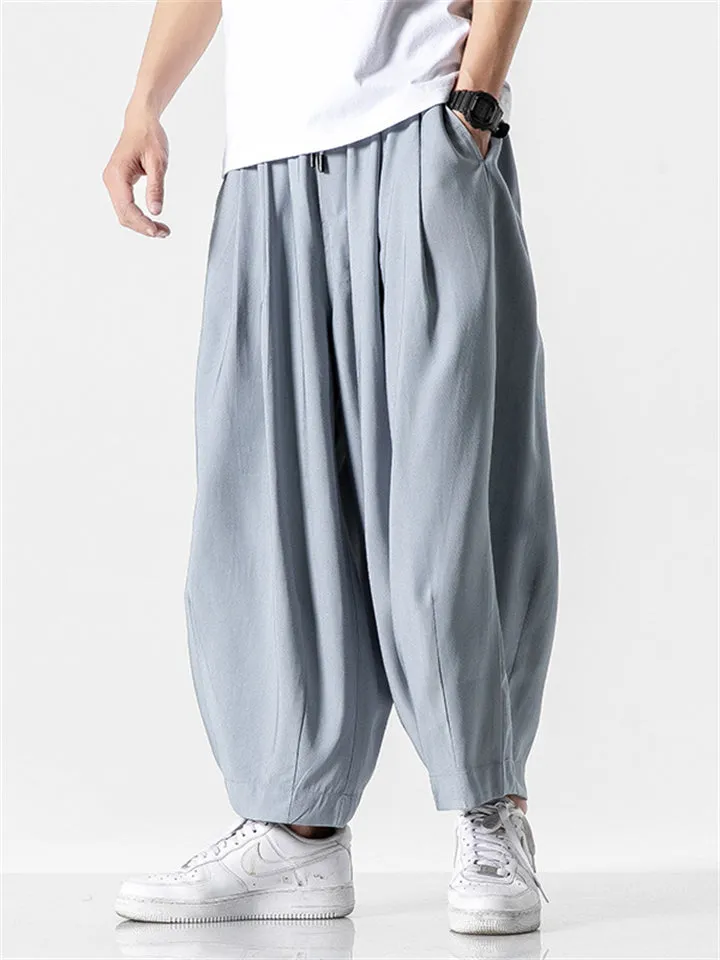 Men's Baggy Drawstring Lantern Pants