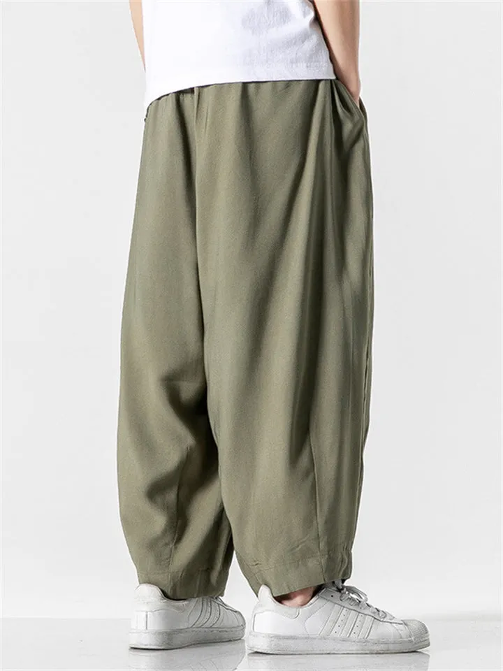 Men's Baggy Drawstring Lantern Pants