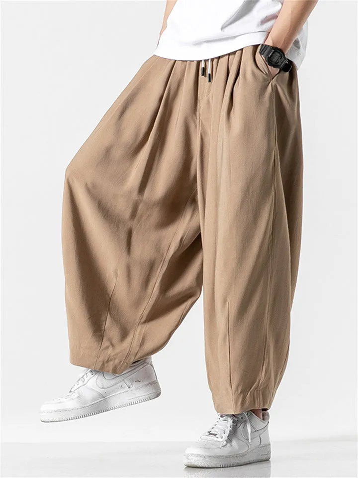 Men's Baggy Drawstring Lantern Pants