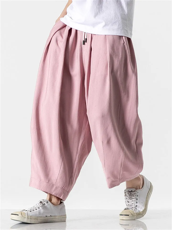 Men's Baggy Drawstring Lantern Pants