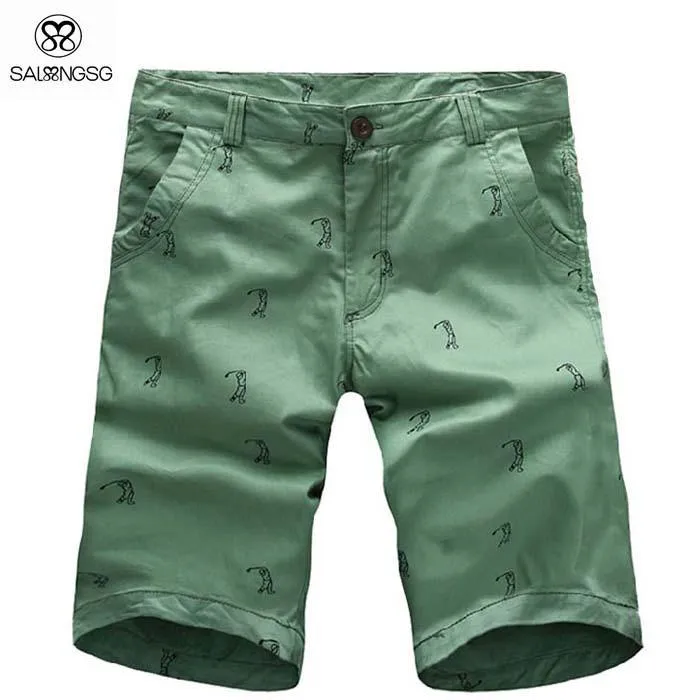 Men's Bermuda Style Solid Shorts