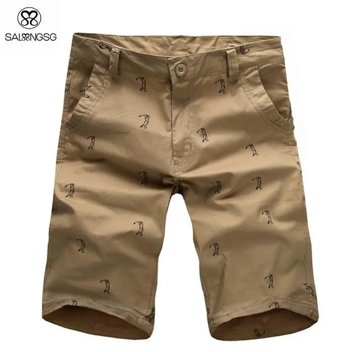 Men's Bermuda Style Solid Shorts