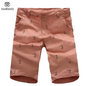 Men's Bermuda Style Solid Shorts