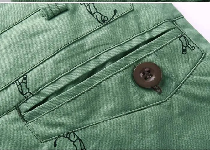 Men's Bermuda Style Solid Shorts