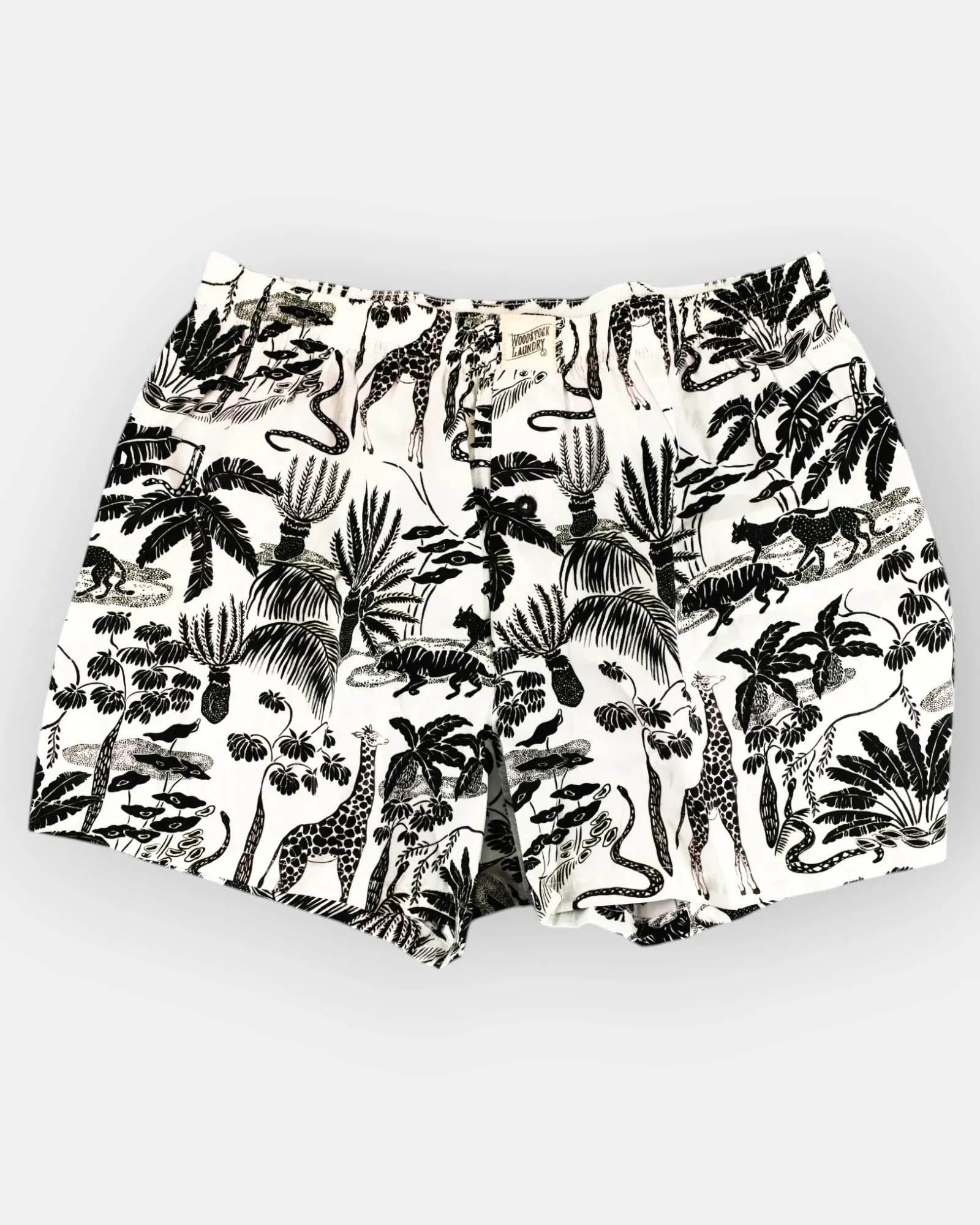 Men's Boxer Shorts - Mono Safari Black