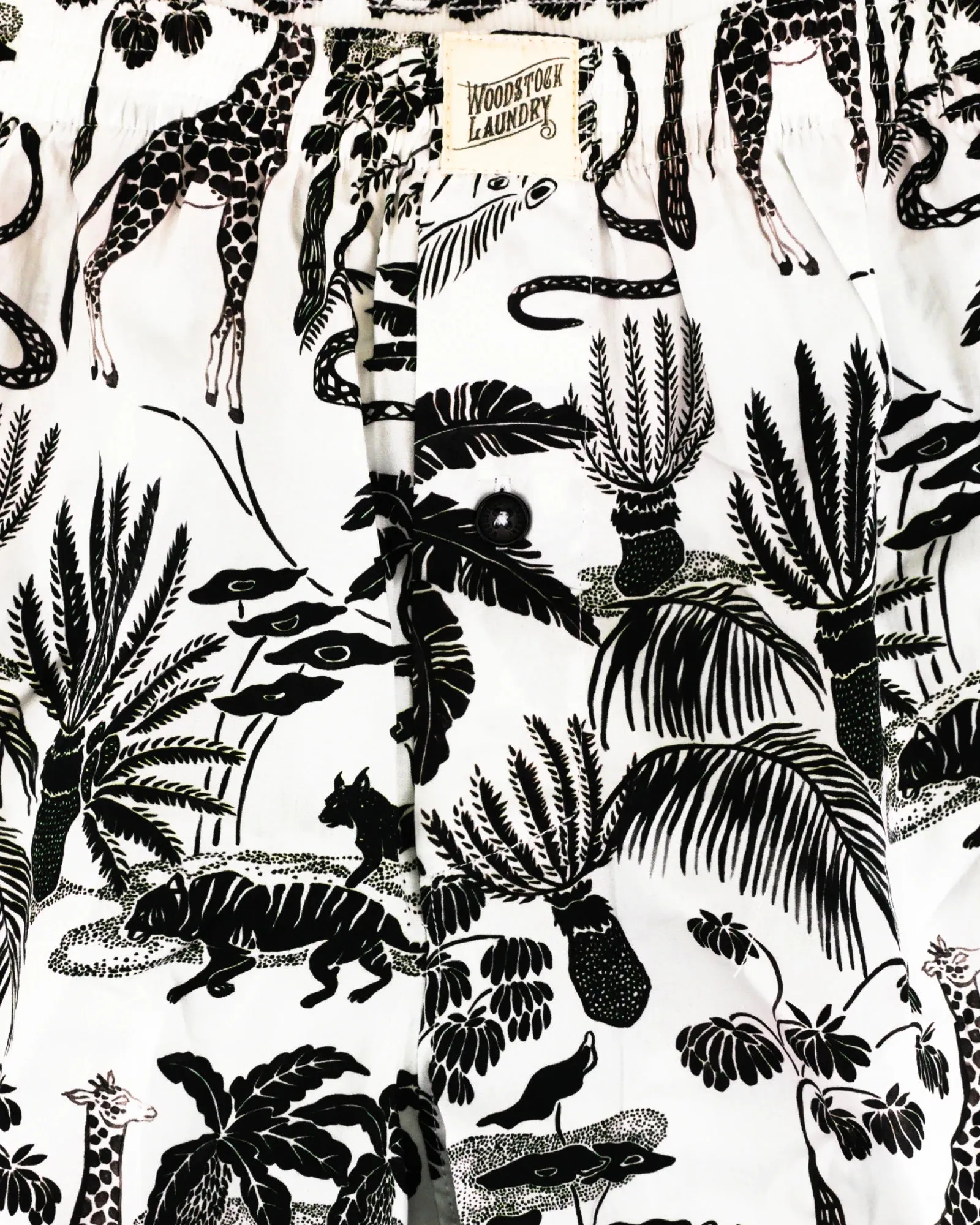 Men's Boxer Shorts - Mono Safari Black