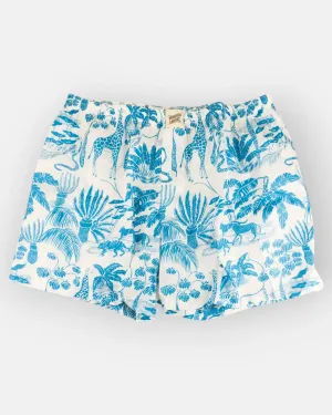Men's Boxer Shorts - Mono Safari Blue