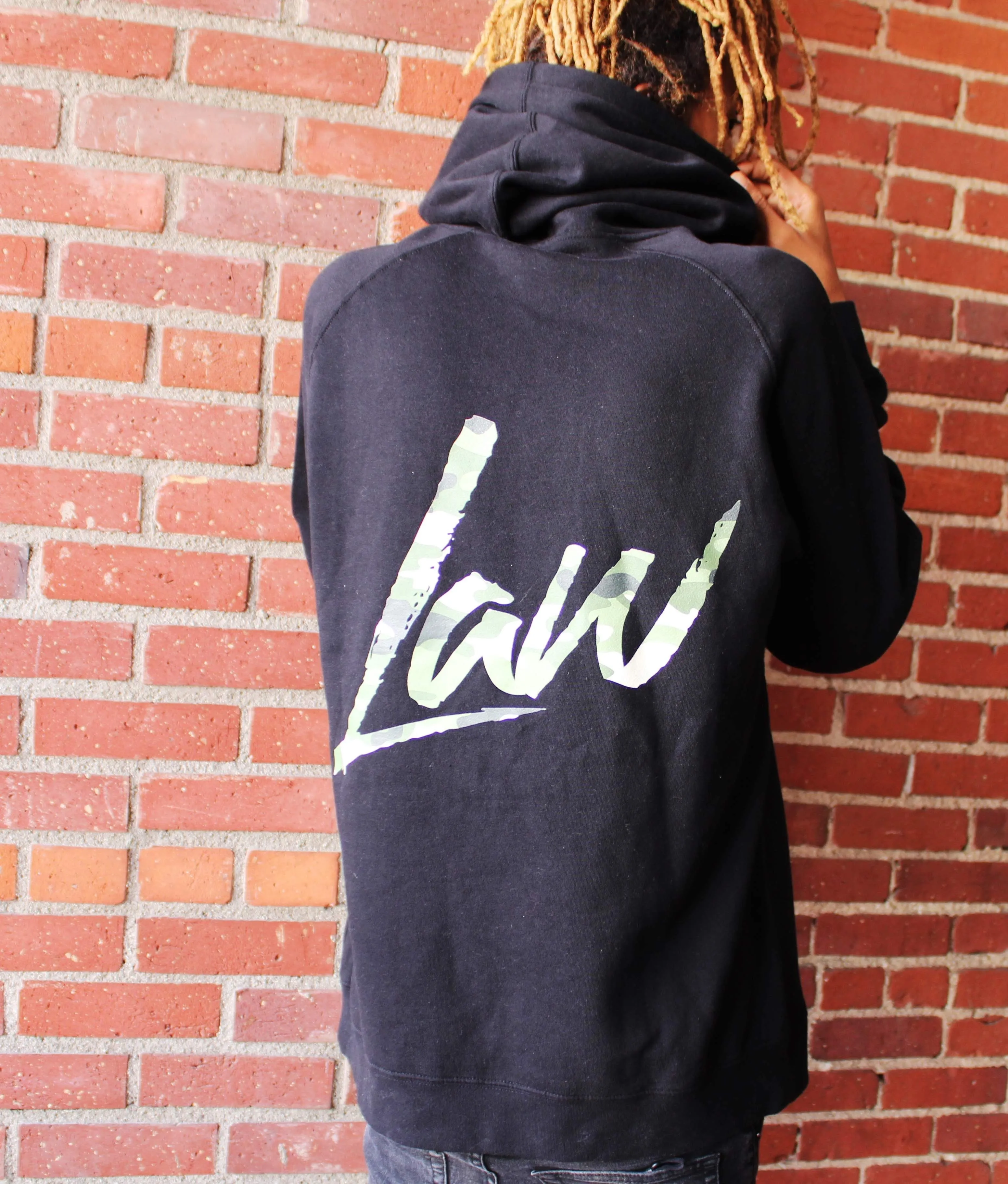Men's Camouflage L.A.W Hoodie (Black)