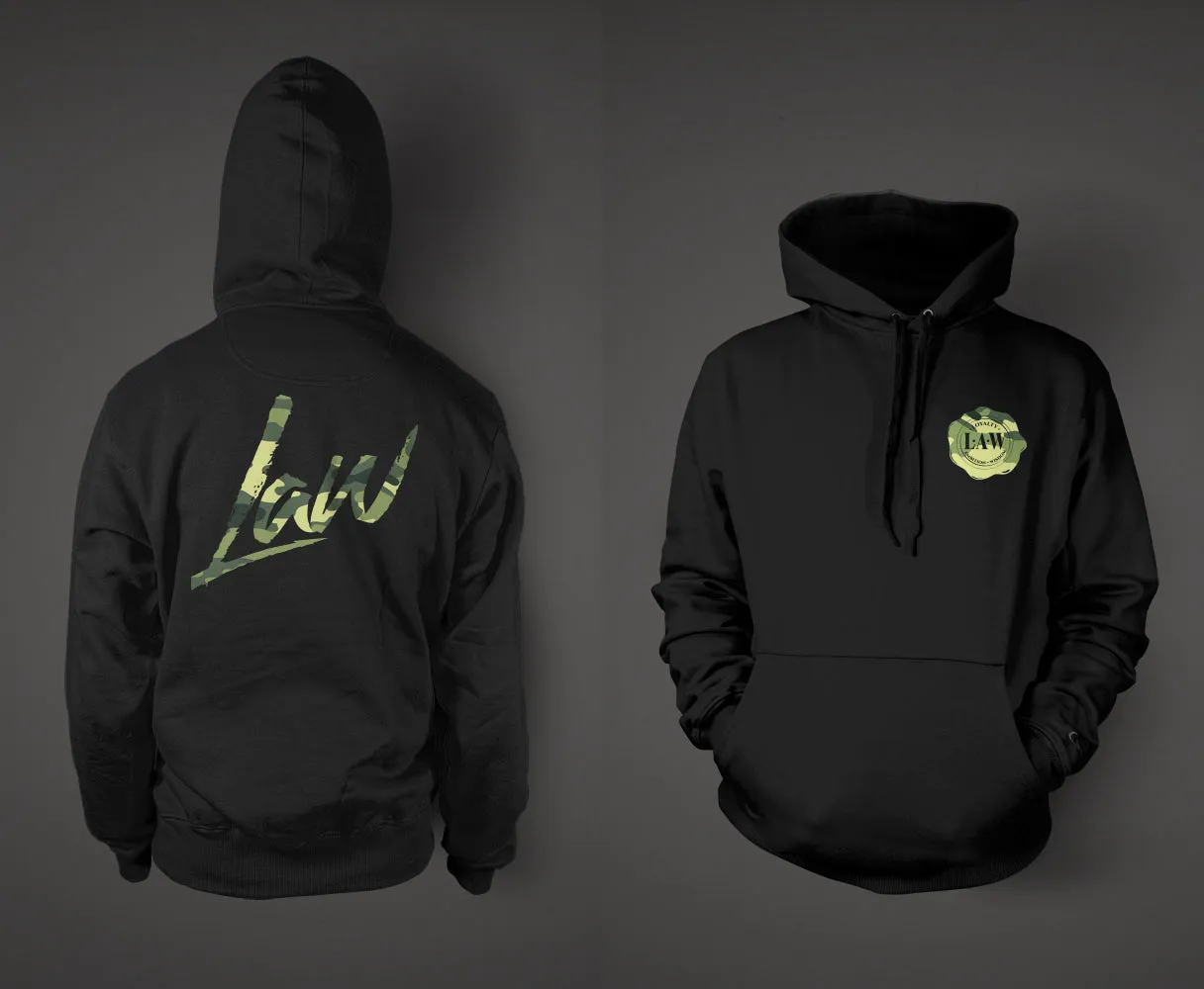 Men's Camouflage L.A.W Hoodie (Black)