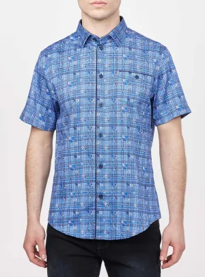 Men's casual short sleeve stretch shirt