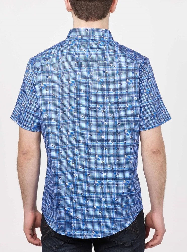 Men's casual short sleeve stretch shirt