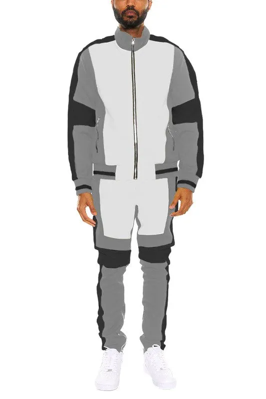 Men's Colorblock 2-piece Track Suit