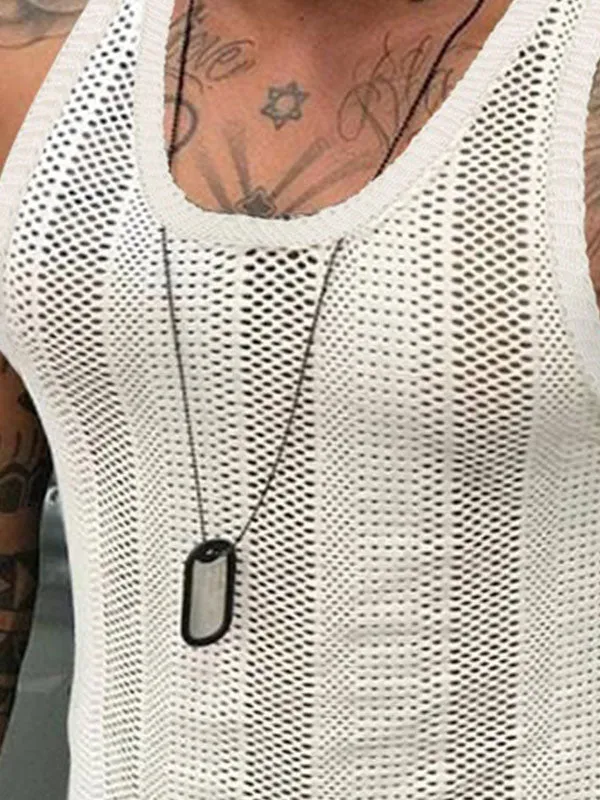 Men's Crochet Hollow Vest