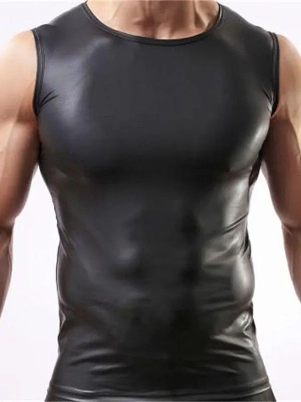 Men's Faux Leather Vest