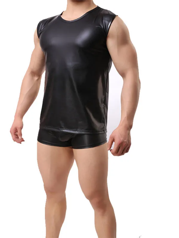 Men's Faux Leather Vest