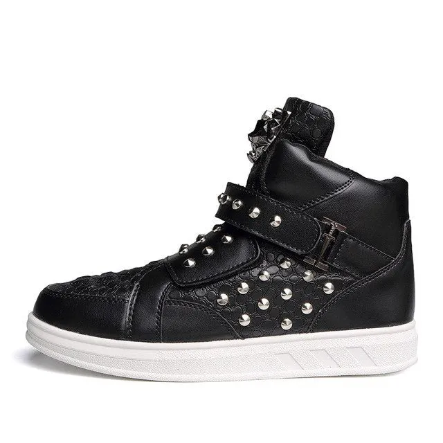 Men's High Top Rivets In 4 Colors