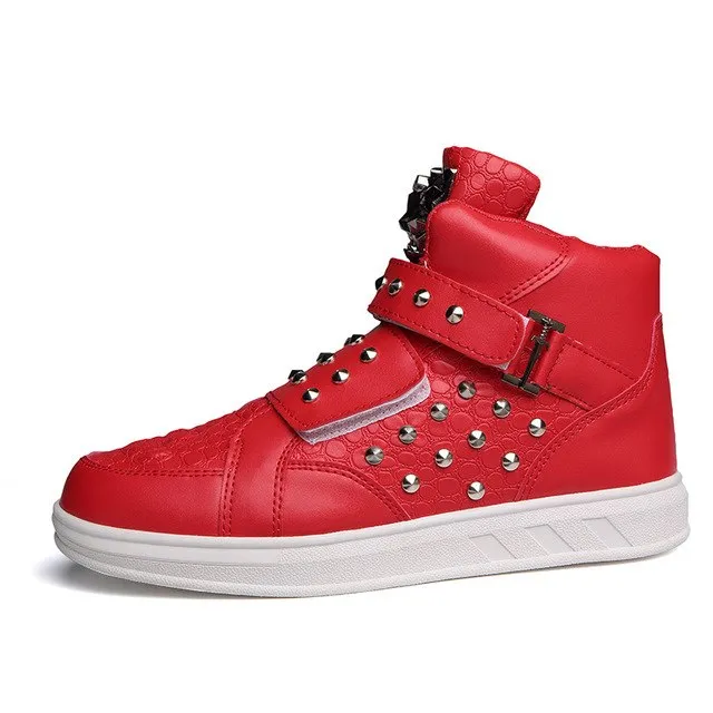 Men's High Top Rivets In 4 Colors