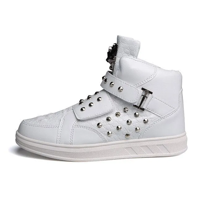 Men's High Top Rivets In 4 Colors