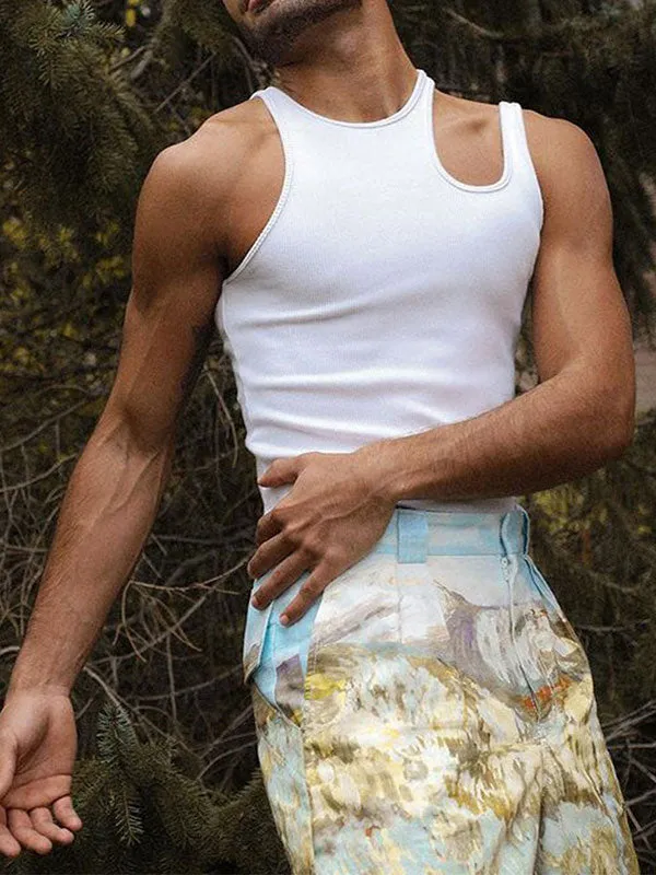 Men's Irregular Cutout Vest