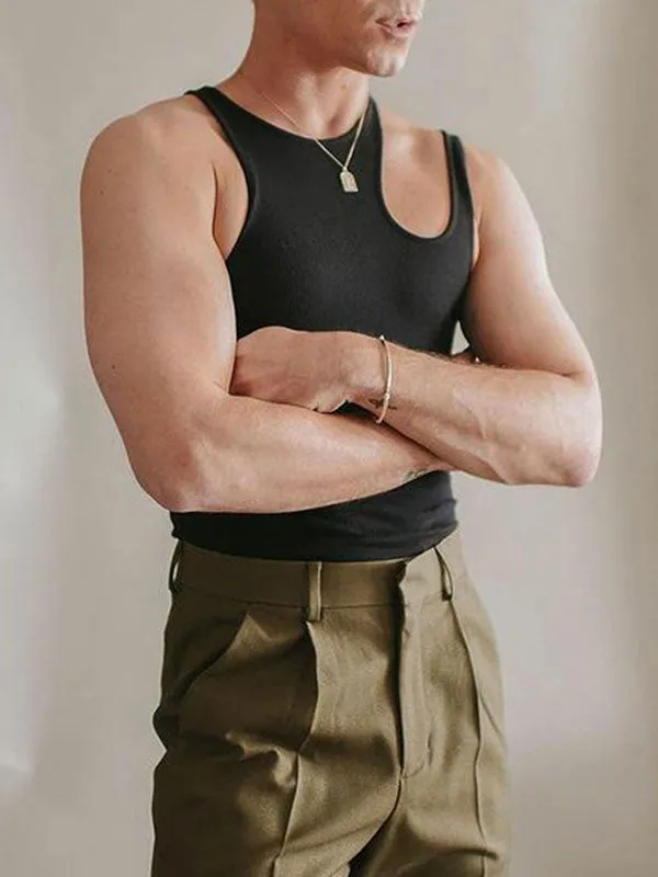 Men's Irregular Cutout Vest