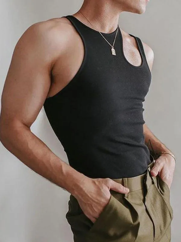 Men's Irregular Cutout Vest