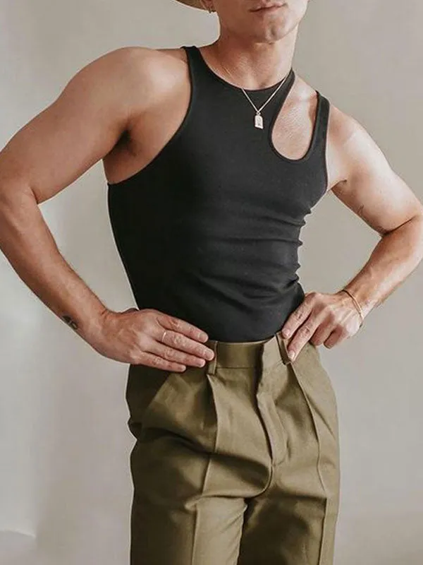 Men's Irregular Cutout Vest