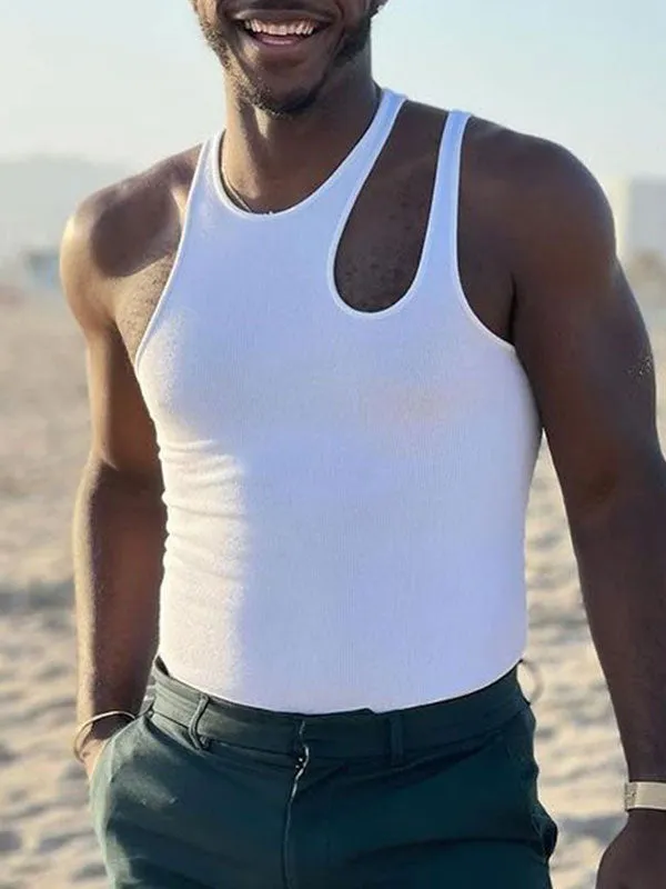 Men's Irregular Cutout Vest