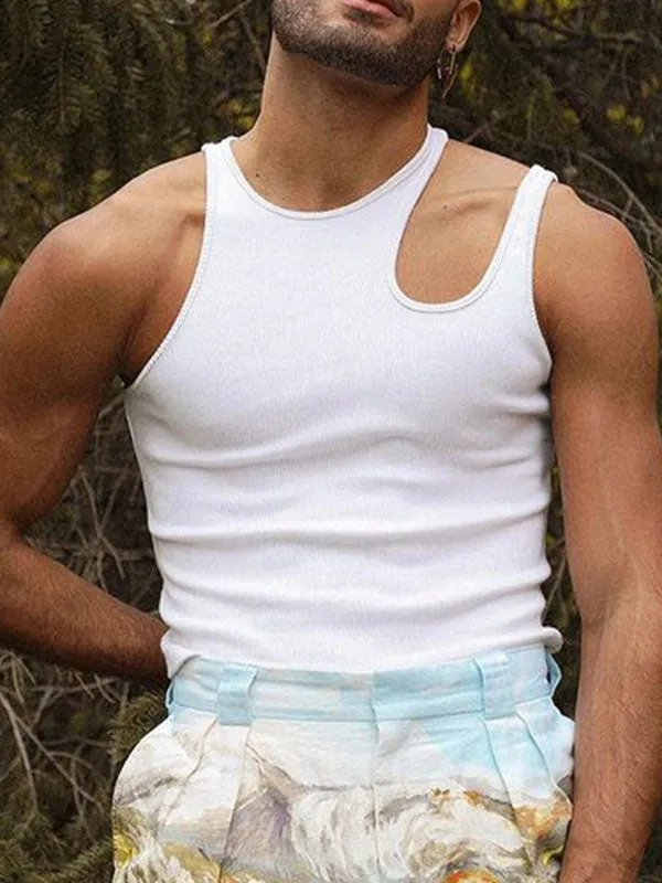 Men's Irregular Cutout Vest