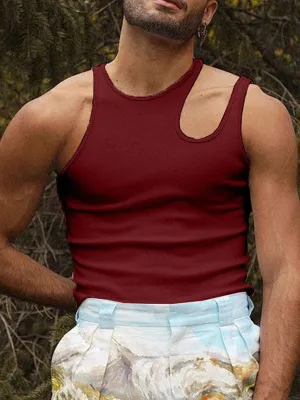 Men's Irregular Cutout Vest
